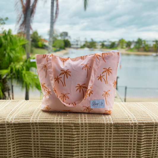 Peachy Palm Tote Bag